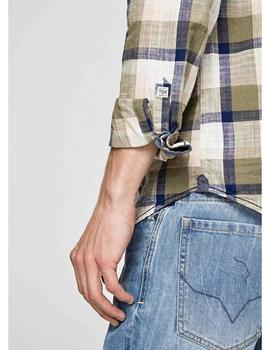 Camisa Pepe Jeans Estampado Cuadros Landon Para Hombre