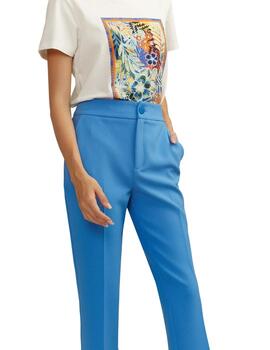 Alba Conde Pantalon Azul