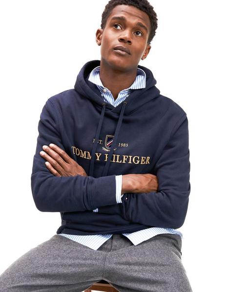 Sudadera Tommy Hilfiger Marino Para Hombre