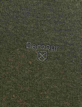 Barbour Jersey Verde oscuro cuello pico