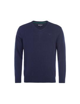 Barbour Jersey Azul marino cuello pico