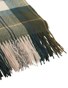 Barbour Bufanda Hailestartan Verde y blanca