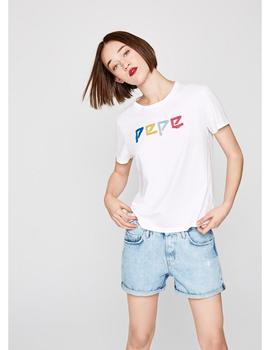 Camiseta Pepe Jeans Logo Relieve Elia Para Mujer