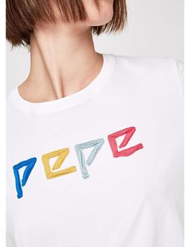 Camiseta Pepe Jeans Logo Relieve Elia Para Mujer