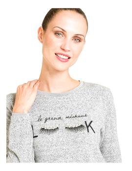 Camiseta Naf Naf Gris Mensaje Para Mujer