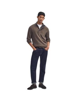 Barbour Jersey Marrón cuello botones