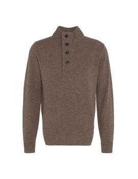 Barbour Jersey Marrón cuello botones