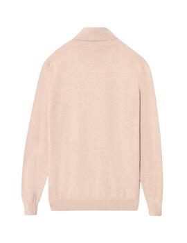 Silbon Jersey Liso Cuello Vuelto Beige
