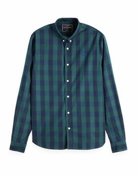 Camisa Scotch - Soda Cuadros Verde y Azul Para Hombre