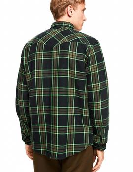 Camisa Scotch - Soda Cuadros Verde Para Hombre