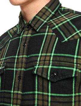 Camisa Scotch - Soda Cuadros Verde Para Hombre