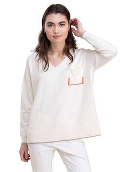 Hongo Jersey Crudo cuello pico
