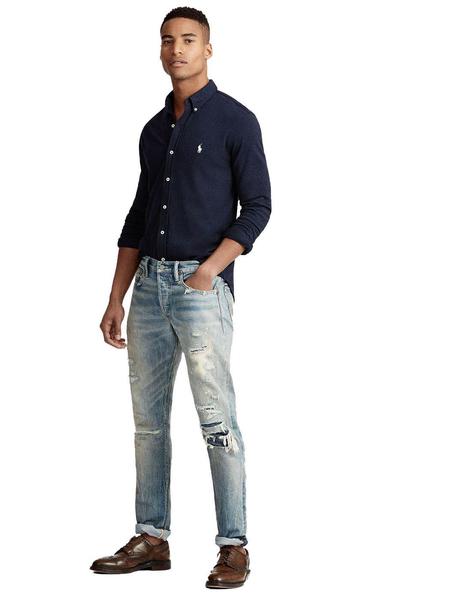 Camisa ralph lauren sales hombre azul marino