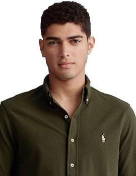 Camisa Ralph Lauren Verde de Piqué Para Hombre