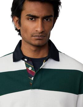 Hackett Polo Heritage H Str Rugby Green/White