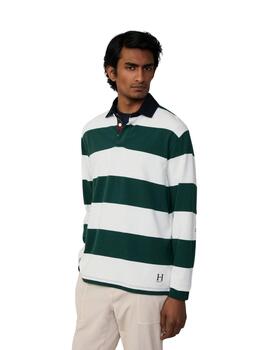 Hackett Polo Heritage H Str Rugby Green/White