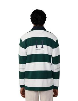Hackett Polo Heritage H Str Rugby Green/White